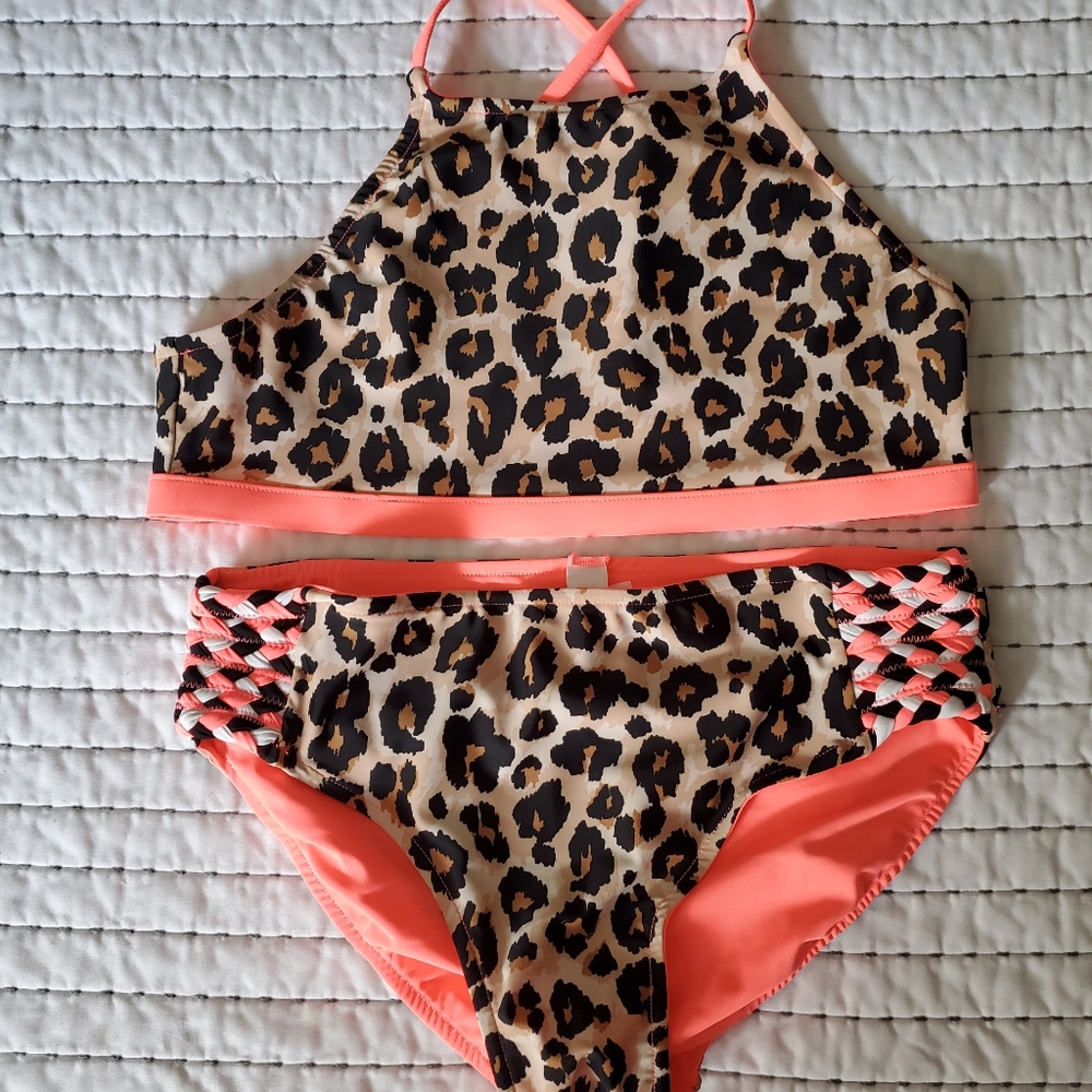 NWT Girls size 18 Reversible bikini from Justice